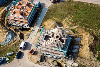 Schaidt, Neubaugebiet NO in Wörth am Rhein im Bundesland Rheinland-Pfalz, Deutschland aus der Vogelperspektive