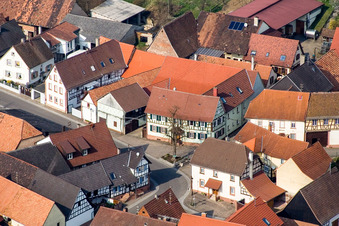Hauptstr in Dierbach im Bundesland Rheinland-Pfalz, Deutschland von oben