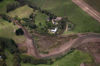Ortsteil Preece Point in Coromandel im Bundesland Waikato, Neuseeland aus der Luft