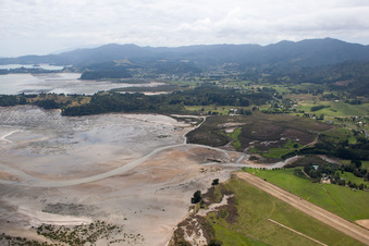 Ortsteil Preece Point in Coromandel im Bundesland Waikato, Neuseeland aus der Vogelperspektive