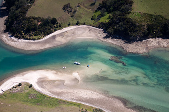 Luftaufnahme von Whanganui Island im Bundesland Waikato, Neuseeland
