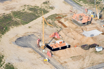 Neubaugebiet Am Höhenweg in Kandel im Bundesland Rheinland-Pfalz, Deutschland vom Flugzeug aus