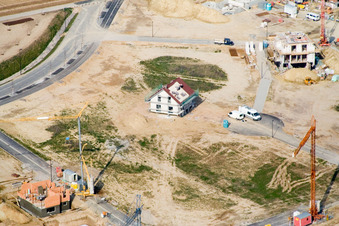 Neubaugebiet Am Höhenweg in Kandel im Bundesland Rheinland-Pfalz, Deutschland aus der Luft betrachtet