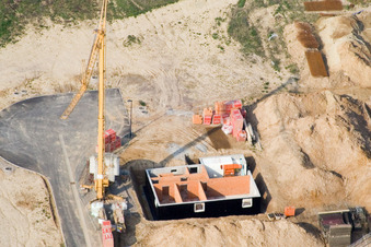 Drohnenbild von Neubaugebiet Am Höhenweg in Kandel im Bundesland Rheinland-Pfalz, Deutschland