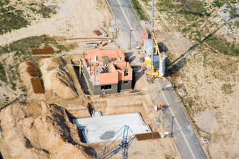 Neubaugebiet Am Höhenweg in Kandel im Bundesland Rheinland-Pfalz, Deutschland aus der Drohnenperspektive