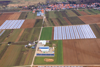 Bauers Garten in Winden im Bundesland Rheinland-Pfalz, Deutschland aus der Luft