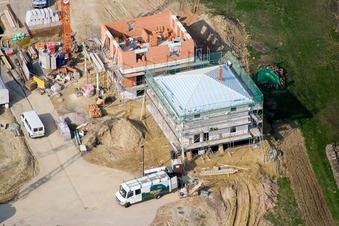 Schrägluftbild von Neubaugebiet Am Höhenweg in Kandel im Bundesland Rheinland-Pfalz, Deutschland