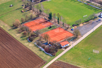 Tennisplatz des TC Minfeld im Bundesland Rheinland-Pfalz, Deutschland