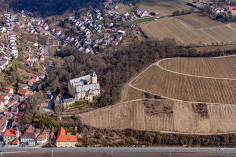 Drohnenbild von Schloss Mainberg in Schonungen im Bundesland Bayern, Deutschland