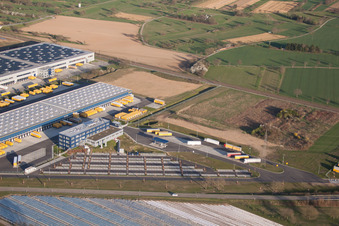 DACHSER Logistikzentrum Karlsruhe GmbH, Malsch im Bundesland Baden-Württemberg, Deutschland von oben gesehen