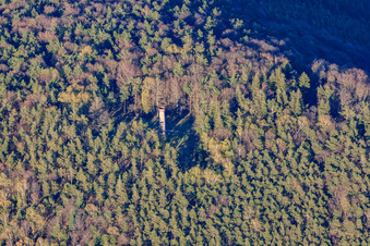 Luftbild von Ludwigsturm in Rhodt unter Rietburg im Bundesland Rheinland-Pfalz, Deutschland