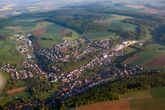 Luftbild von Billigheim, Neckar-Odenwald-Kreis im Bundesland Baden-Württemberg, Deutschland