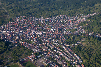 Malsch von Südwesten im Bundesland Baden-Württemberg, Deutschland