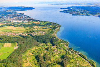 Katharinenfelsen und Streuobstwiesen um die Sieben Churfirsten in Sipplingen im Bundesland Baden-Württemberg, Deutschland