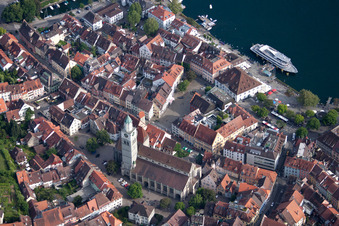 Stadtzentrum im Innenstadtbereich in Überlingen im Bundesland Baden-Württemberg, Deutschland