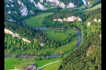 Dondauschleife an der Ziegelhütte in Fridingen an der Donau im Bundesland Baden-Württemberg, Deutschland