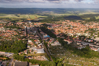 Luftaufnahme von Quedlinburg im Bundesland Sachsen-Anhalt, Deutschland