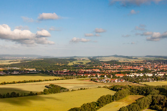Quedlinburg im Bundesland Sachsen-Anhalt, Deutschland von oben