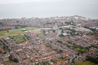 Drohnenaufname von Bridlington im Bundesland England, Großbritanien