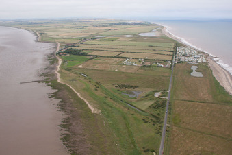 Luftaufnahme von Kilnsea im Bundesland England, Großbritanien