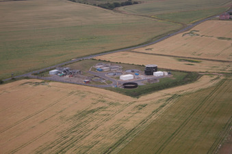 Luftbild von Hollym im Bundesland England, Großbritanien