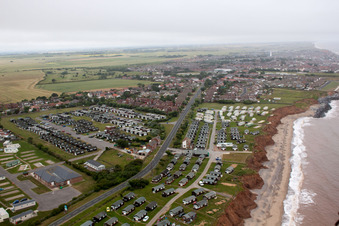 Schrägluftbild von Hollym im Bundesland England, Großbritanien