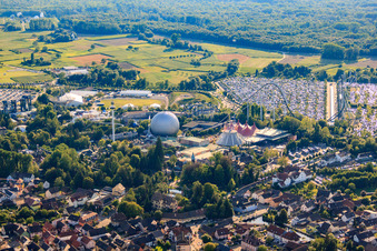 Luftaufnahme von Europapark Rust von Osten im Bundesland Baden-Württemberg, Deutschland