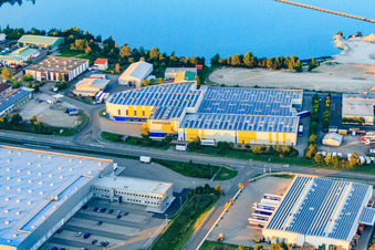 Industriegebiet Muggenst. Landstraße mit Betz Logistik in Bietigheim im Bundesland Baden-Württemberg, Deutschland