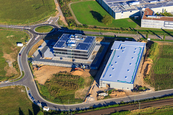 Luftbild von Neubau der ITK Engineering GmbH in Rülzheim im Bundesland Rheinland-Pfalz, Deutschland