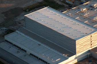 Industriegebiet Oberwald in Wörth am Rhein im Bundesland Rheinland-Pfalz, Deutschland von einer Drohne aus