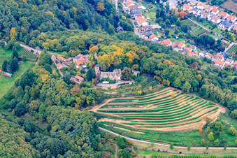Schloss Kropsburg und   Burgschänke an der Kropsburg im Ortsteil SaintMartin in Sankt Martin im Bundesland Rheinland-Pfalz, Deutschland
