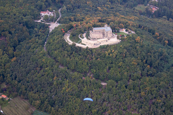 Ortsteil Diedesfeld in Neustadt an der Weinstraße im Bundesland Rheinland-Pfalz, Deutschland aus der Drohnenperspektive