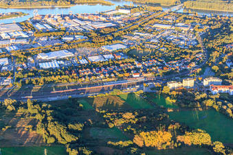 Bahnhof in Germersheim im Bundesland Rheinland-Pfalz, Deutschland