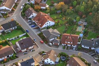 Südring x Pfarrer-Löser-Straße in Rülzheim im Bundesland Rheinland-Pfalz, Deutschland vom Flugzeug aus