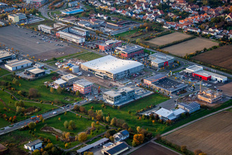 Gewerbegebiet Süd im Ortsteil Queichheim in Landau in der Pfalz im Bundesland Rheinland-Pfalz, Deutschland