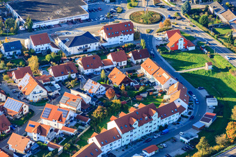 Helmut-Braun-Ring und August-Franck-Straße in Rülzheim im Bundesland Rheinland-Pfalz, Deutschland aus der Luft