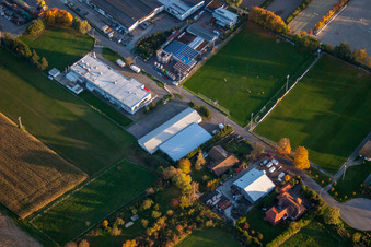 Ortsteil Billigheim in Billigheim-Ingenheim im Bundesland Rheinland-Pfalz, Deutschland von oben
