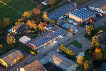 Herxheim bei Landau im Bundesland Rheinland-Pfalz, Deutschland vom Flugzeug aus