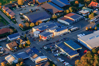 Industriegebiet Am Gäxwald mit REHA med Gesundheitspark GmbH in Herxheim bei Landau im Bundesland Rheinland-Pfalz, Deutschland