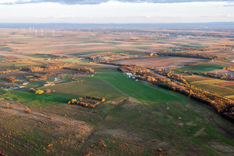 Segelflug- Gelände auf dem Flugplatz der DJK / Aeroclub Landau-Ebenberg in Landau in der Pfalz im Bundesland Rheinland-Pfalz, Deutschland