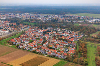 Luftbild von Robert-Kochs-Straße in Bellheim im Bundesland Rheinland-Pfalz, Deutschland