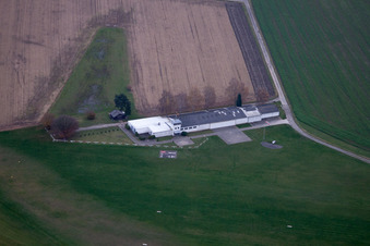 Luftbild von Flugplatz Linkenheim EDRI in Linkenheim-Hochstetten im Bundesland Baden-Württemberg, Deutschland