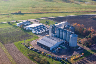 Luftaufnahme von Bolz Landhandel im Ortsteil Rußheim in Dettenheim im Bundesland Baden-Württemberg, Deutschland