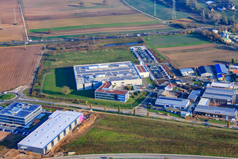 DBK David + Baader GmbH in Rülzheim im Bundesland Rheinland-Pfalz, Deutschland von oben gesehen