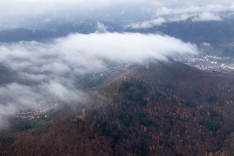 Bindersbach, Burgruine Scharfenberg, genannt "Münz" in Leinsweiler im Bundesland Rheinland-Pfalz, Deutschland