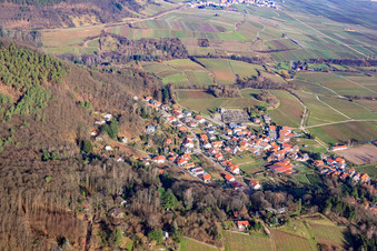 Luftbild von Waldstr in Burrweiler im Bundesland Rheinland-Pfalz, Deutschland