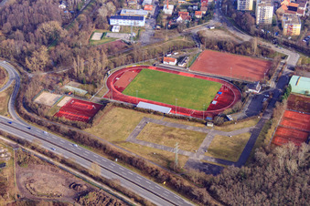 Sportplatz am Sportzentrum Wrede mit Tennisclub Germersheim e.V im Bundesland Rheinland-Pfalz, Deutschland