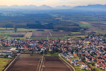 Luftbild von Am Pfarrgarten in Zeiskam im Bundesland Rheinland-Pfalz, Deutschland