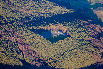 Ortsteil Rechtenbach in Schweigen-Rechtenbach im Bundesland Rheinland-Pfalz, Deutschland von einer Drohne aus