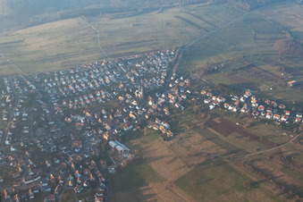 Drohnenaufname von Ortsteil Schöllbronn in Ettlingen im Bundesland Baden-Württemberg, Deutschland